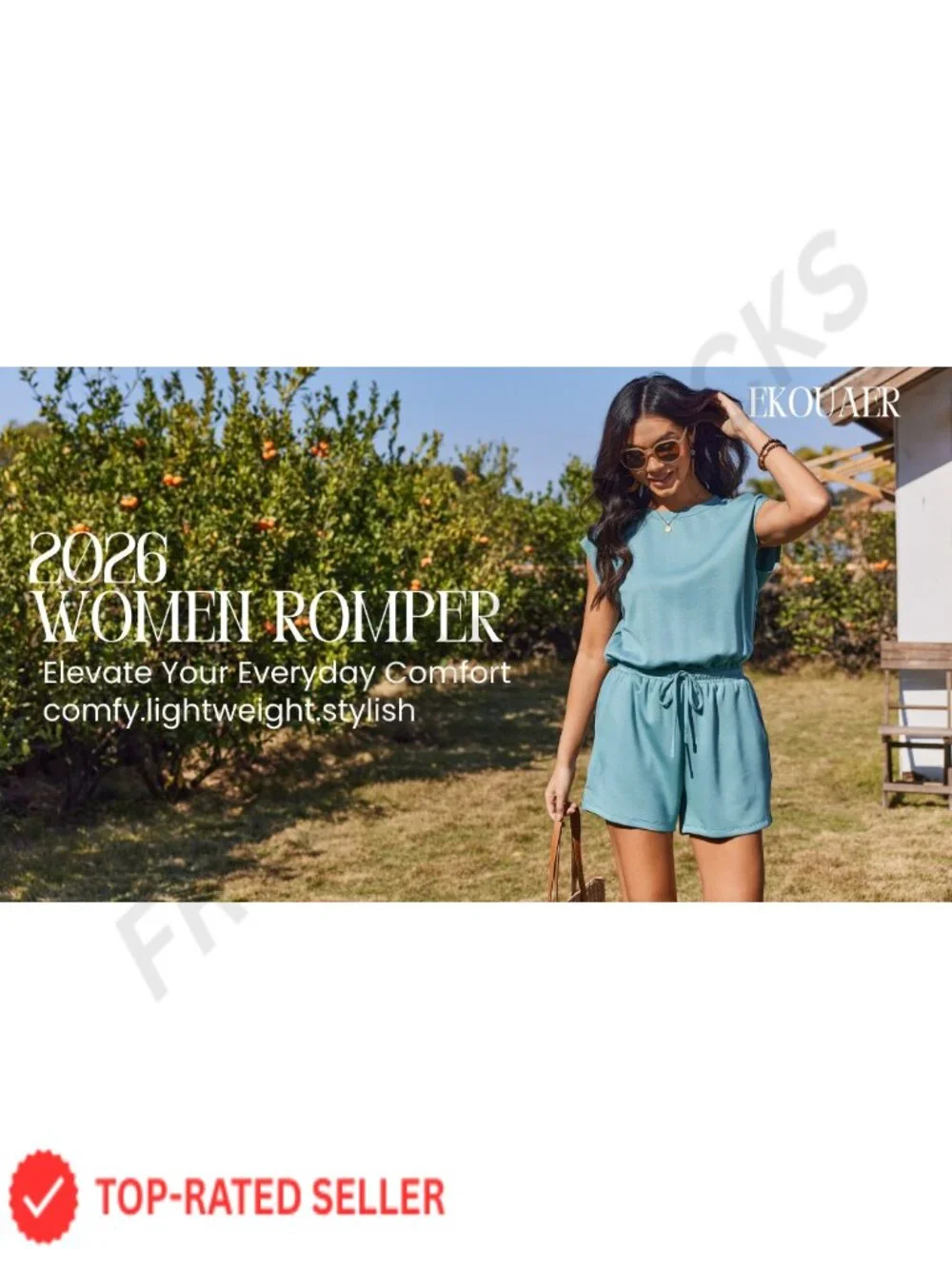 Women's Short Jumpsuit Romper with Pockets Drawstring Lounge Summer Outfit